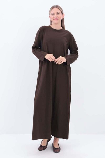 ALLDAY Coffee-Long Sleeve Lingerie Dress