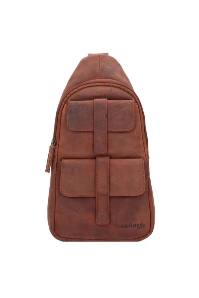 Greenland Nature Kožená kabelka cez rameno Čierna Hora 36 cm