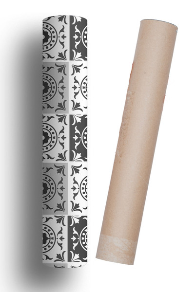 Bigaimaj Merdiven Sticker Kendinden Yapışkanlı Folyo Kaplama 5 Adet (18CM X 120CM) Gri-beyaz