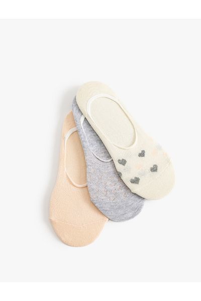 Koton Set de 3 șosete de balerină colorate cu model de stele