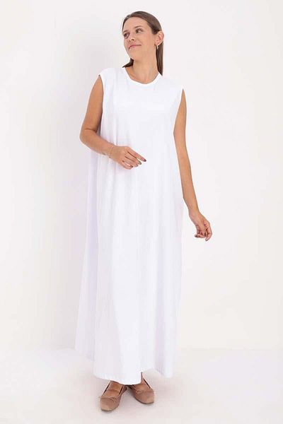 ALLDAY White-Sleeveless Lingerie Dress