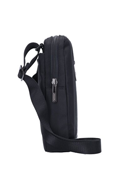 PIQUADRO Brief 2, Nylon and leather, Fabric crossbody bag, Black, CA1816BR2/N, For men