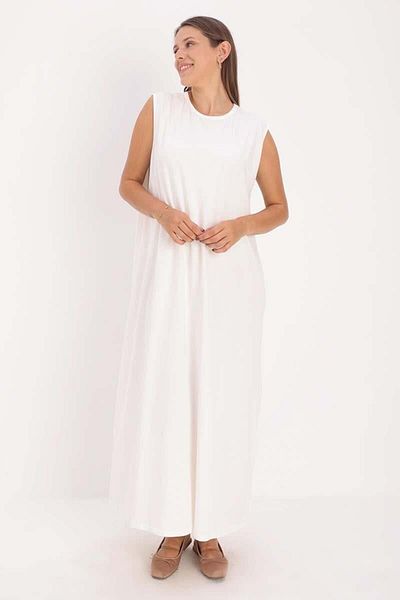 ALLDAY Ecru-Sleeveless Lingerie Dress