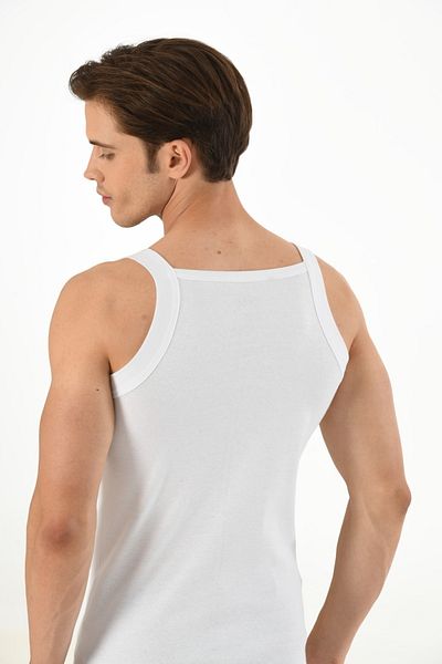 Mfö Life İç Giyim Special Ribana Men's String Strap Tank Top