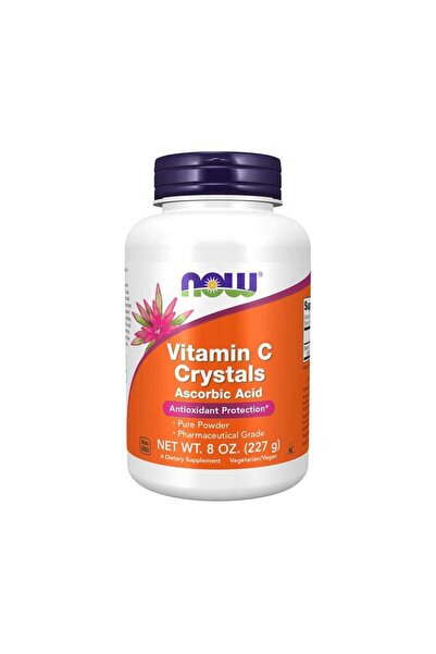 Now مسحوق بلورات فيتامين سي من فودز، مكمل غذائي، 8 أونصة
