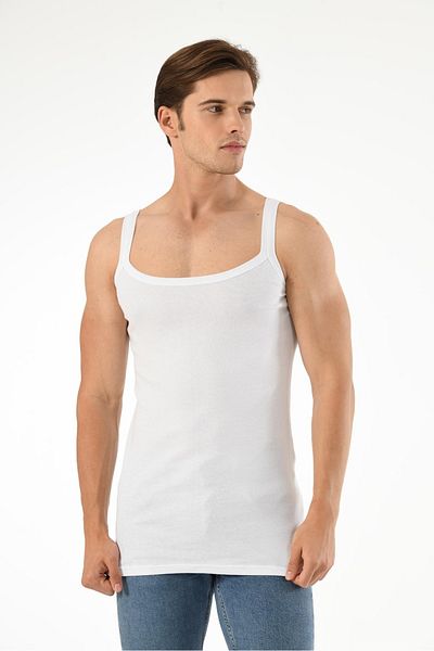 Mfö Life İç Giyim Ribana Men's Double Bias Undershirt