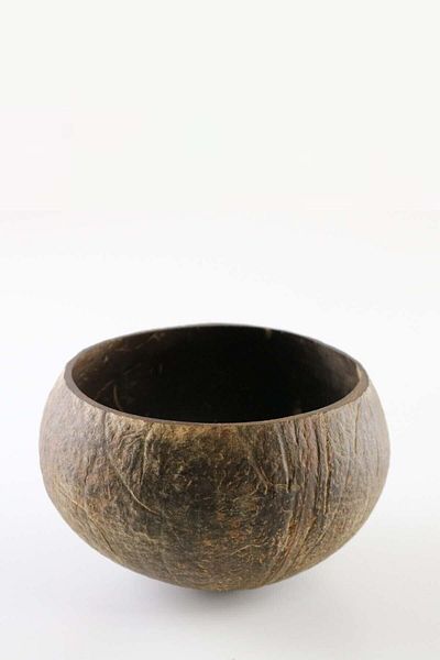 Kuru Yeşil Coconut Bowl - Natural - Coconut Bowl - Salad Bowl - Jumbo - Snack Bowl