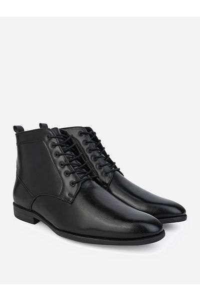 Styli High Ankle Faux Leather Boots