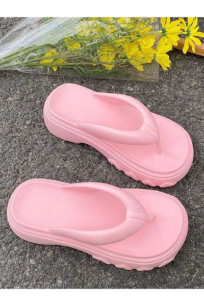 Sneak-a-Peek By Styli Platform Chunky Flip Flops