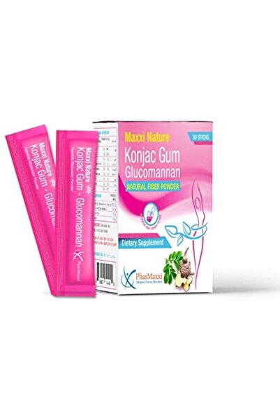 PHARMAXXI مسحوق صمغ الكونجاك جلوكومانان من ماكسي ناتشر، 30 عصي