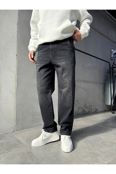 No362 Paul K5 Black Wide Pocket Baggy Jean Trousers