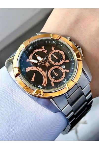 Ferrucci Men's Metal Band Wristwatch