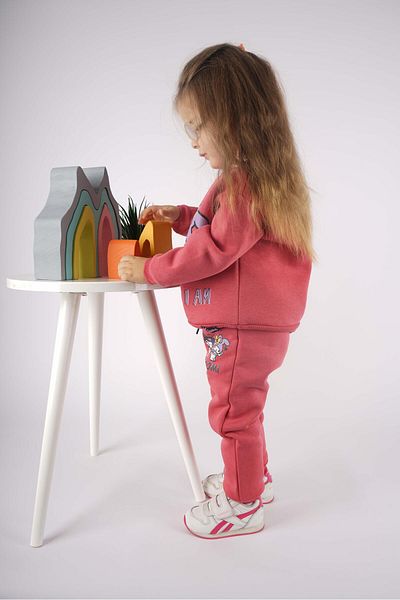 MİNİKO KİDS Girl's Kuromi Model 3 Threads Charted Cotton Tracksuit Set