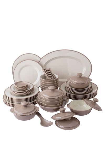 cc bin shihon 57-Piece Dinner Set Made of High Quality Melamine, Safe in Dishwasher and Microwave