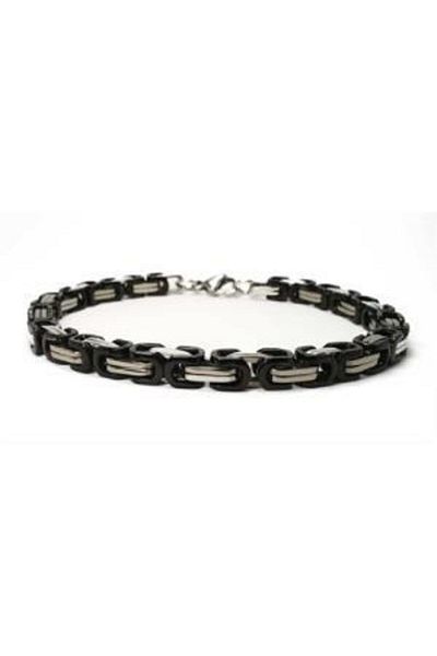 OSMANLI GÜMÜŞ Men's Steel Bracelet Imprint 5.5mm Thin And Elegant!!