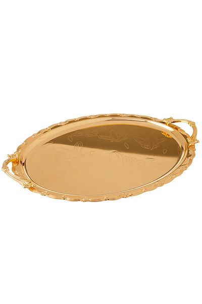 Dania A set of heavy metal trays in three different sizes with modern designs and engravings
