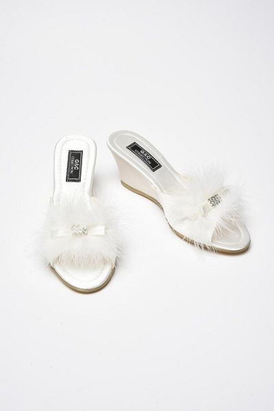 GC Παντόφλες Ecru Goose Feather High Feta 170