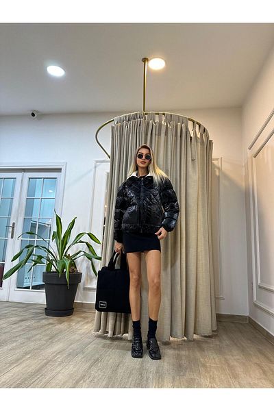 POODLE Palton pufos cu guler pentru tricotaje de damă