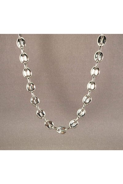 OSMANLI GÜMÜŞ Gemici Model Steel Men's Necklace Chain Medium Thick