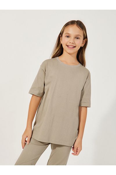 Styli Oversized Round Neck T-Shirt & Flared Joggers Co-Ords Set