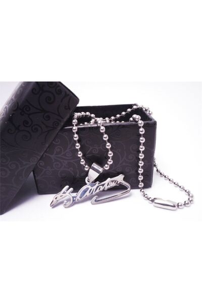 OSMANLI GÜMÜŞ Ataturk Signature Stainless Steel Necklace Chain