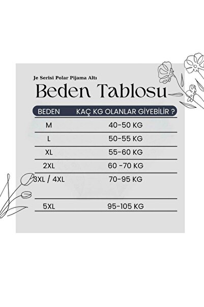 Ladytime Cepsiz Kışlık Polar Kadın Pijama Altı Tek Alt Je32 - Çorap Hediyeli