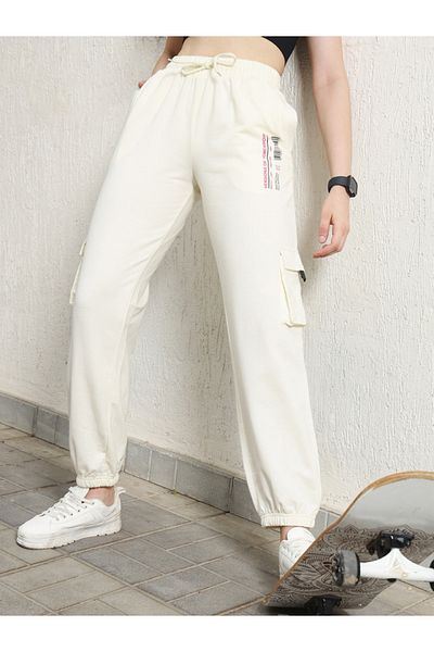 Hubberholme By Styli Cuffed Straight Leg High Rise Cotton Cargo Joggers