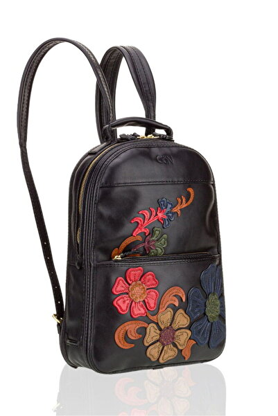 GÖN Hand Made Black Women's Backpack Muşo
