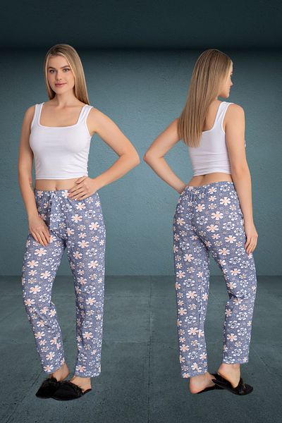 DONEX Thick Raised Fabric Printed Women's Pajama Bottoms