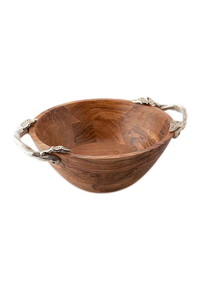 Dania Serving Bowl Brown/Silver 30x30x12cm