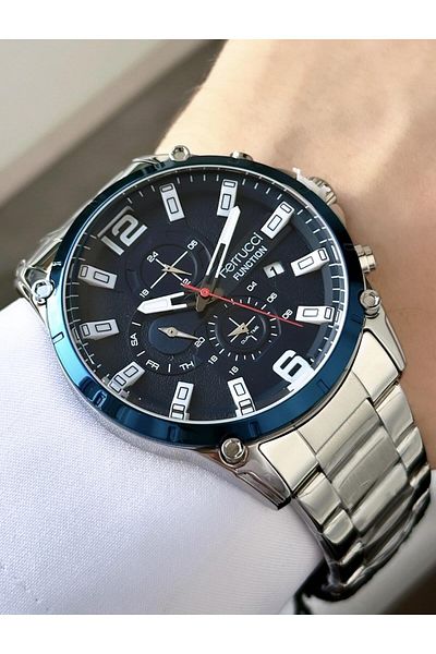 Ferrucci Men's Functions Active Steel Band Wrist Watch
