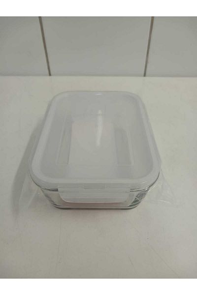 LAV Feyzade Fresco Glass Locked Storage Container 1 Pcs Rectangular (1200 Cc)-(Frs-257)