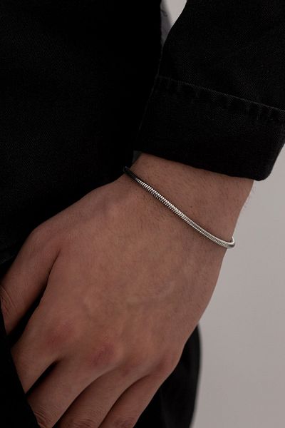 OSMANLI GÜMÜŞ Steel Bracelet for Men and Women - Sarp Model, Silver Color
