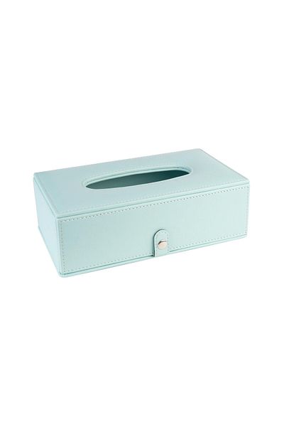2K Κουτί μαντηλιών από ψεύτικο δέρμα Water Green - 13*24*6 cm