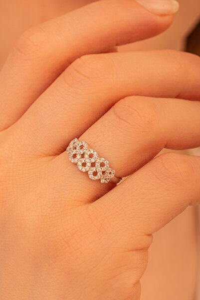 OSMANLI GÜMÜŞ Kadın Gümüş Yüzük - Sonsuzluk Temalı İnfinity 925 Ayar Gümüş Yüzük