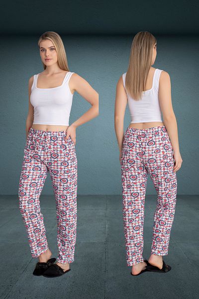 DONEX Thick Raised Fabric Printed Women's Pajama Bottoms