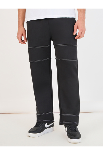 Styli Twin Needle Contrast Stich Oversized Joggers