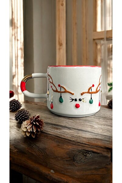 Xhoie Ceramics Ceramic New Year Fancy Deer Mug