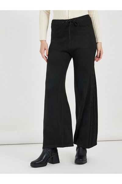 Styli Flat Knit Wide Leg Pants
