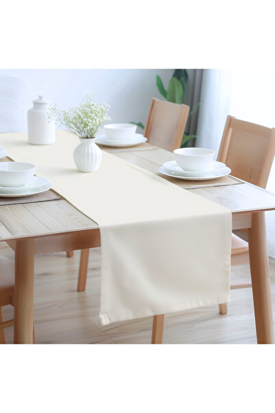 Bc Home عداء كريمي طبيعي - مقاس 40 × 140 سم مع مفاتيح ناعمة، وملمس مخملي، وبو...