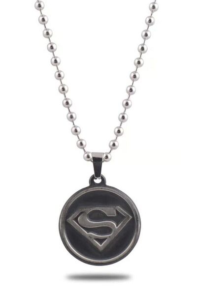 OSMANLI GÜMÜŞ Men's Steel Necklace - OttoMan Superman Icon Steel Chain Necklace