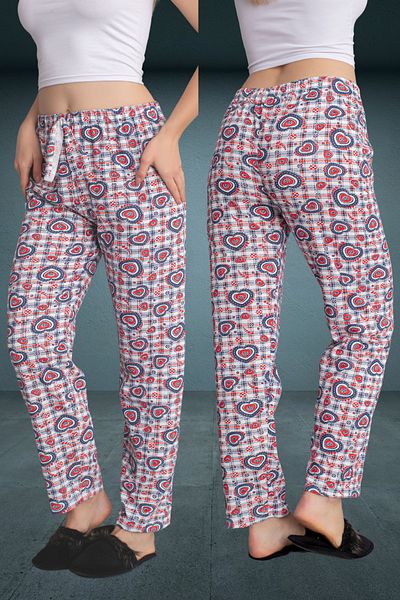 DONEX Thick Raised Fabric Printed Women's Pajama Bottoms