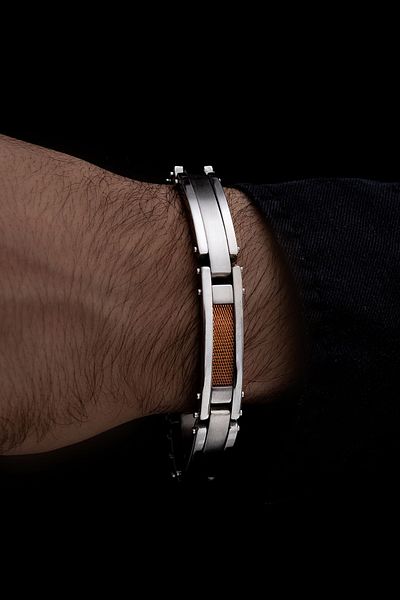 OSMANLI GÜMÜŞ Men's Steel Bracelet - Phantom Model Steel Bracelet