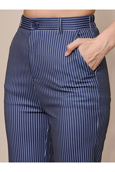 Sassafras By Styli Striped Slim Fit Trousers