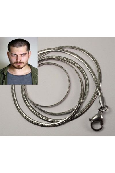 OSMANLI GÜMÜŞ Men's Snake Model Sarp Snake - Stainless Steel Necklace & Chain 316L