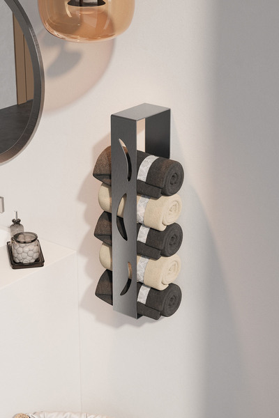 Zift Unique Organizator adeziv pentru prosoape din oțel inoxidabil - Suport m...