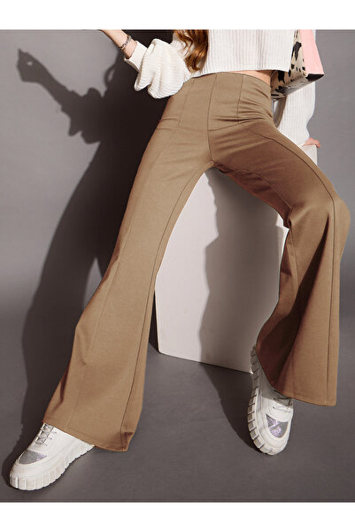 Sassafras By Styli High Rise Bootcut Flared Trousers