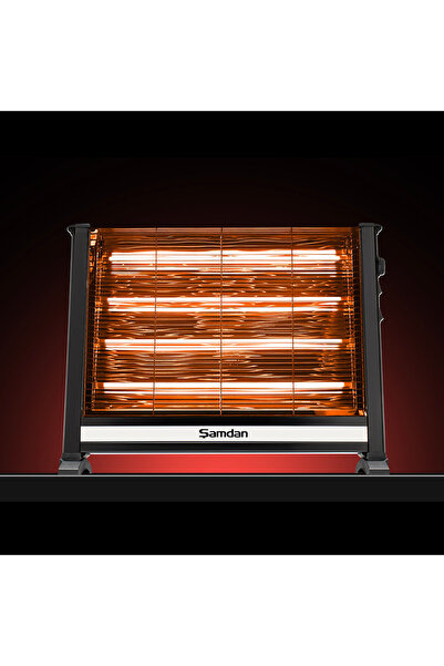 Şamdan Slim Termostatlı Quartz Buharlı Soba 2200W – Hızlı Isıtıcı