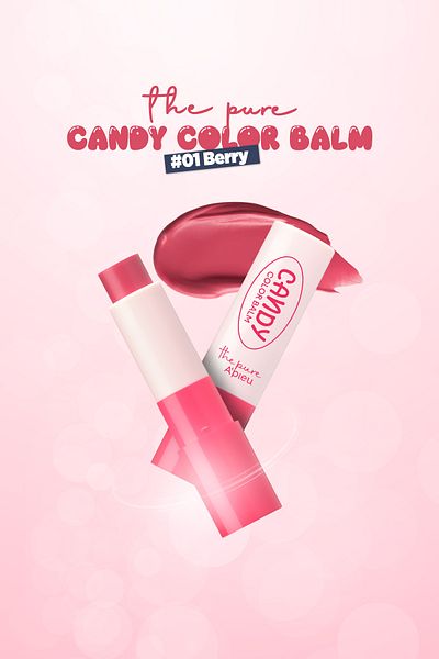 Missha Lips Moisturizing Bright Finish Tinted Lip Balm a'Pieu the Pure Candy Color Balm No.01 Berry