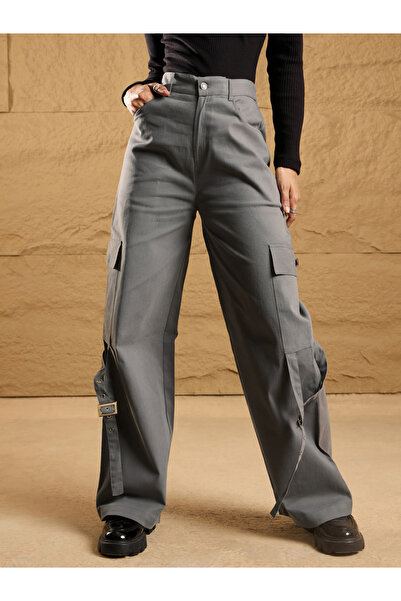Sassafras By Styli Pocket Loop Detail Cargo Pants